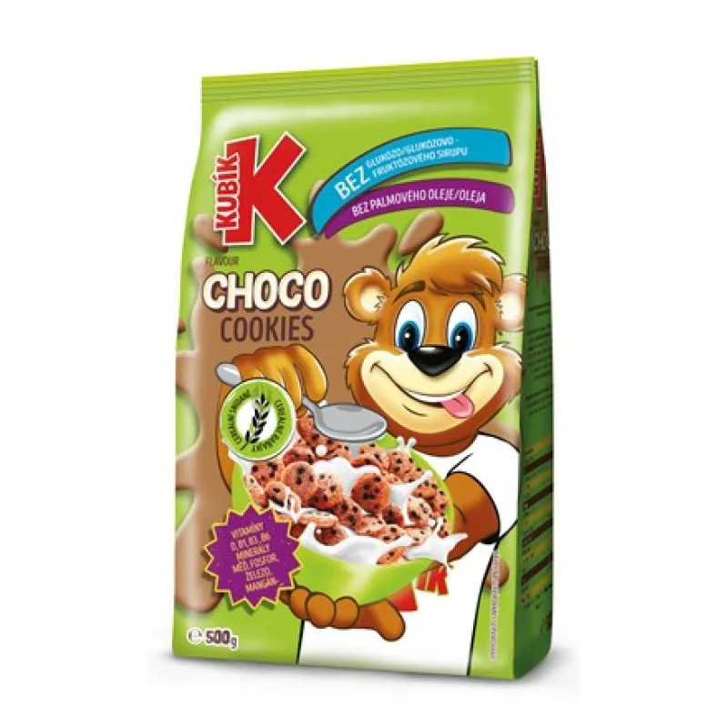 KUBÍK Choco Cookies cereálie do mlieka 500 g