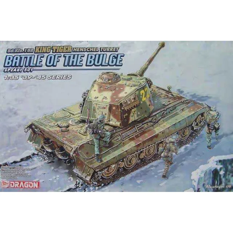 Dragon Model Kit tank 6254 - Sd.Kfz.182 KINGTIGER HENSCHEL TURRET, sPzAbt.501 (BATTLE OF THE BULGE) (1:35)