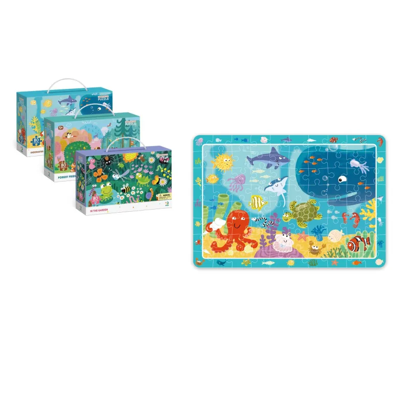 DODO Puzzle "Hľadanie predmetov" more 45x31cm 80 dielikov v krabici 25x16x6cm