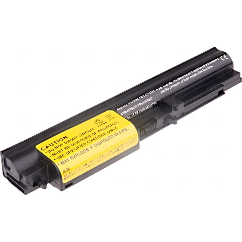 Baterie T6 Power IBM ThinkPad T61 14,1 wide, R61 14,1 wide, R400, T400, 2600mAh, 37Wh, 4cell NBIB0058