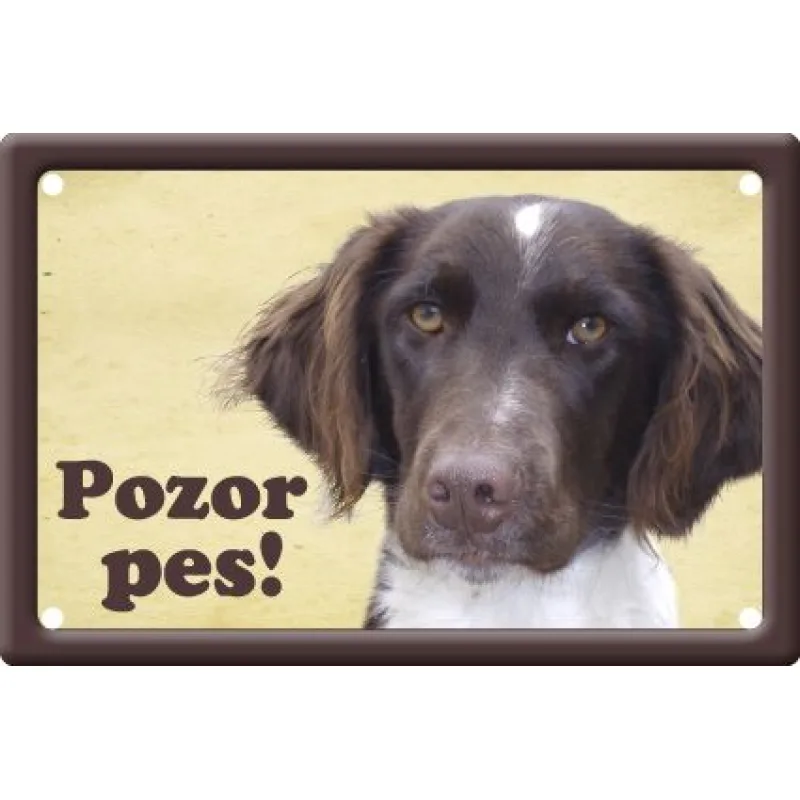 Plechová psí cedule, Musterlandský ohař, Pozor pes