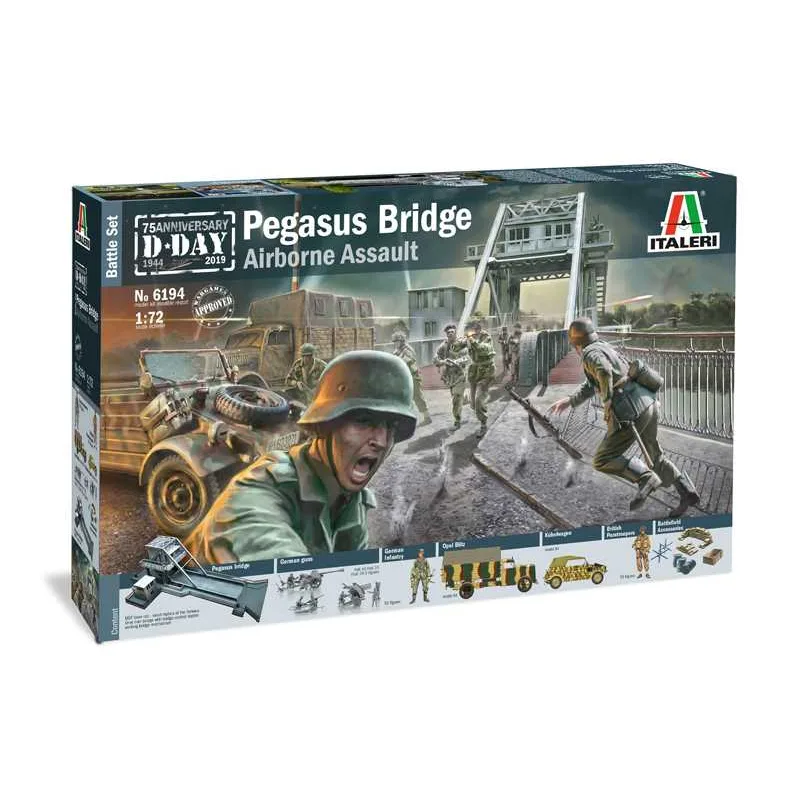 Italeri Model Kit dioráma 6194 - Pegasus Bridge Airborne Assault (1:72)
