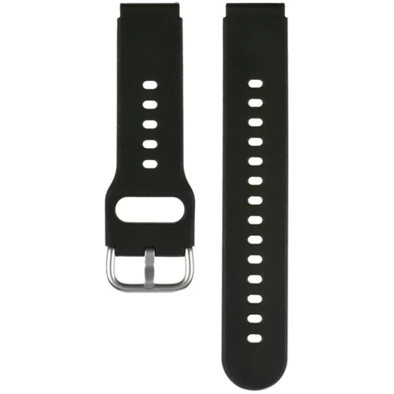 Silikónový remienok na hodinky hodinky 18 mm čierny PACIFIC U01-01/S-18