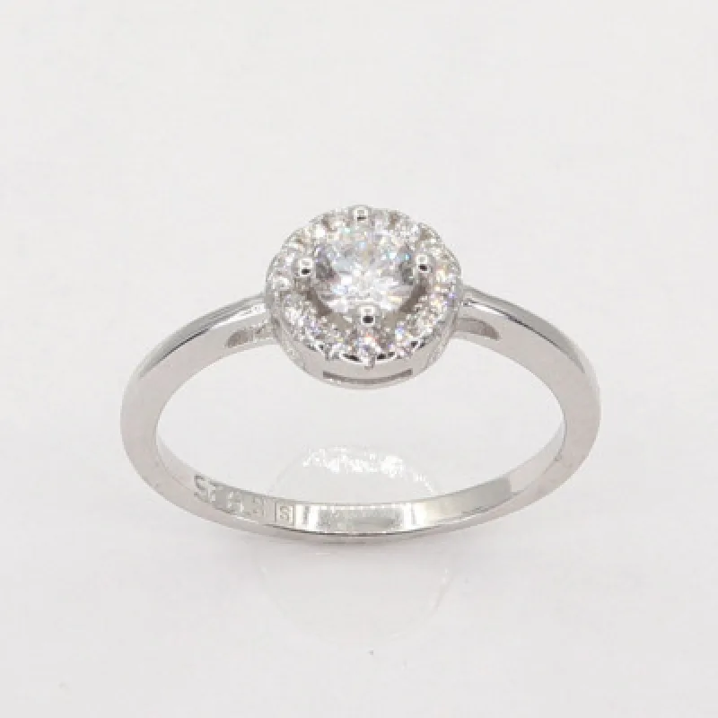 Strieborný prsteň s kameňom KA R3236, 52