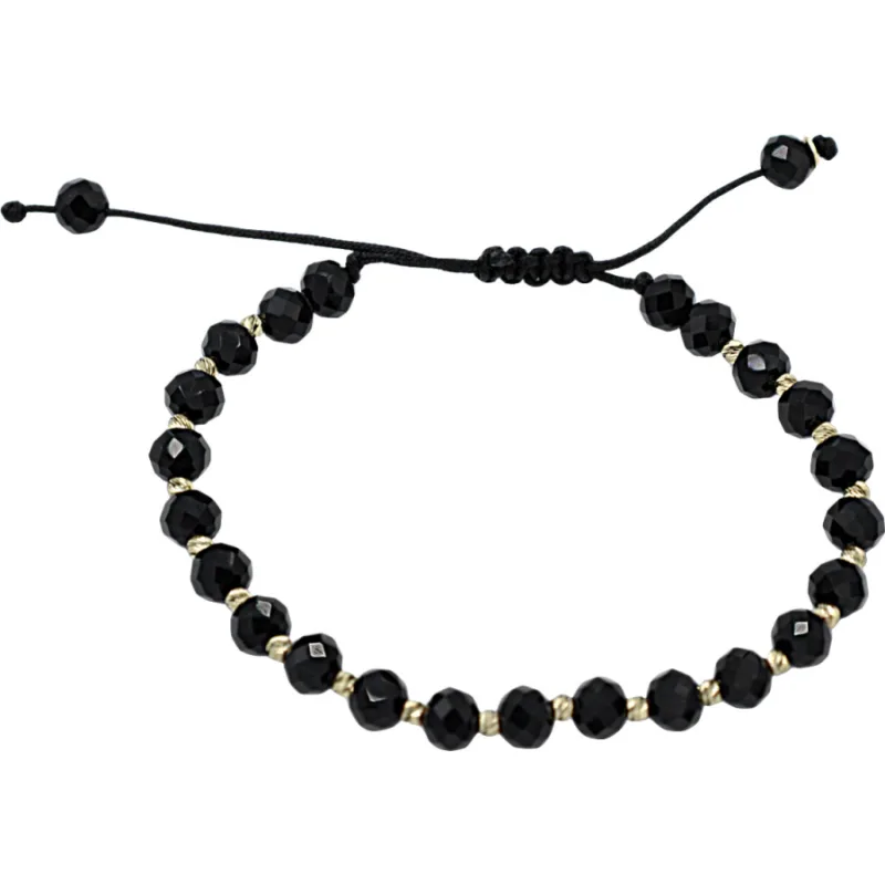 Zlatý náramok šnúrka ADANITO BRNK1297GBLK