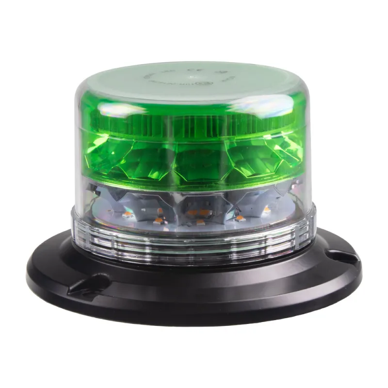 LED maják, 12-24V, 24xLED zelený/oranžový, magnet wl813gw