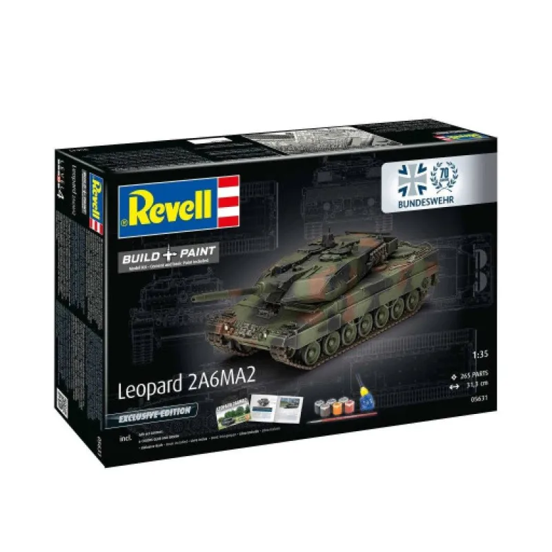 Revell 05631 Leopard 2 A6A2 70 Years Bundeswehr (1:35) Gift-Set