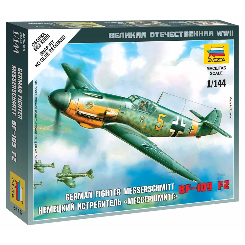 Zvezda Wargames (WWII) lietadlo 6116 - Messerschmitt Bf 109F-2 (1:144)