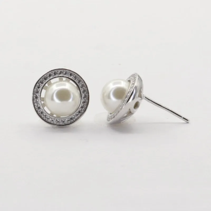 Strieborné náušnice na puzety KA E4492