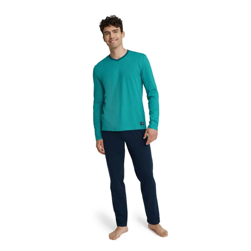 Pánske pyžamo Udon tyrkysovo-modré XL