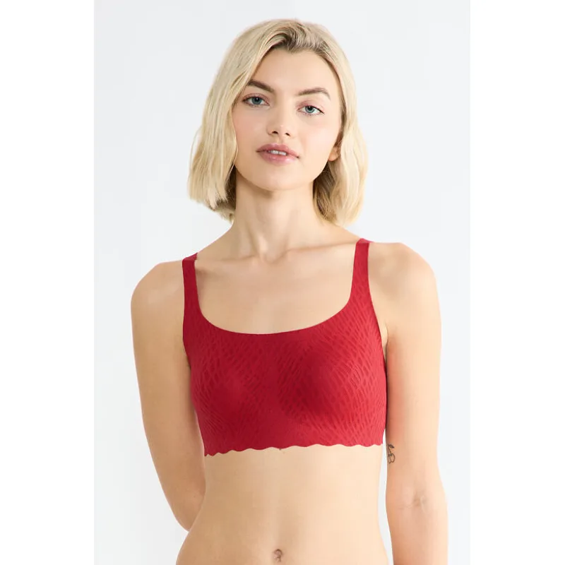 Podprsenka Sloggi ZERO FEEL BLISS Festive top červená XL