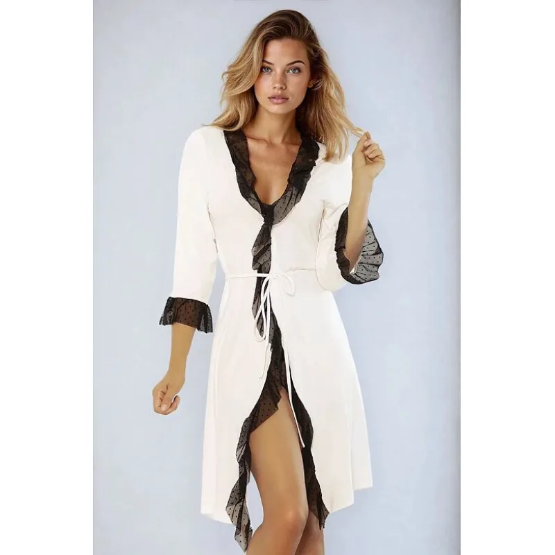 Letný dámsky župan Chios ecru XL