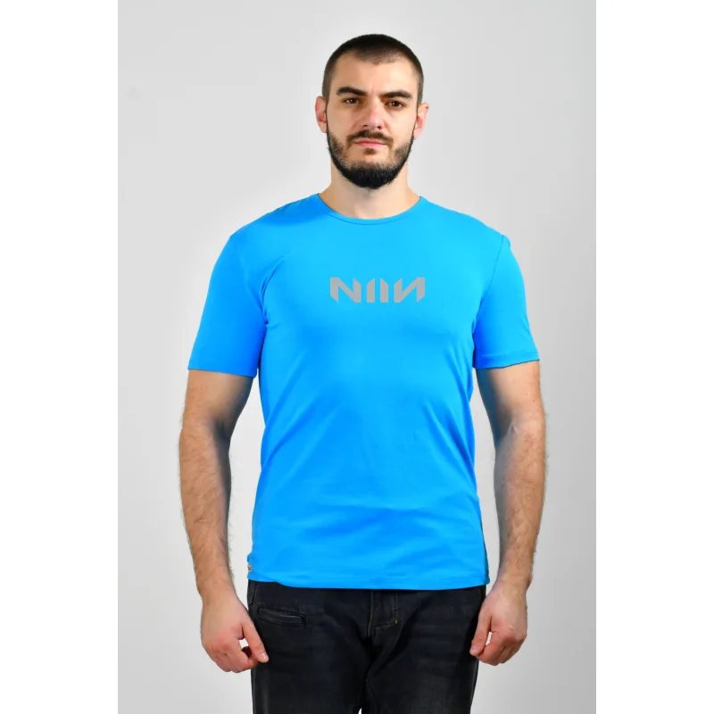 Pánske bavlnené tričko NIIN Stormy Blue - modrá svetlá, M