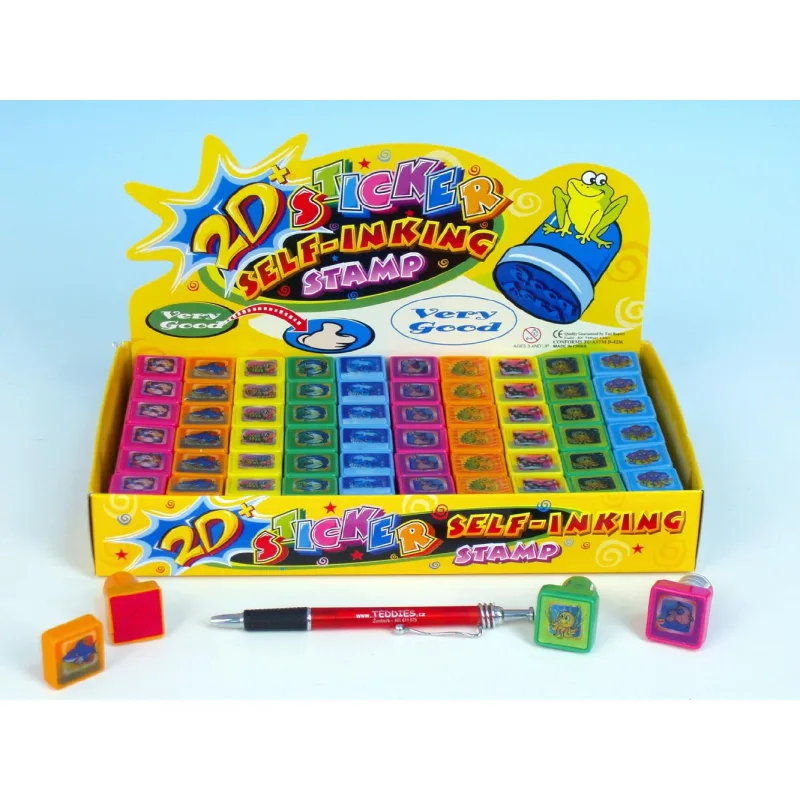 Wiky Pečiatky 2D morské zvieratká 2,5x2,5cm asst 10 druhov