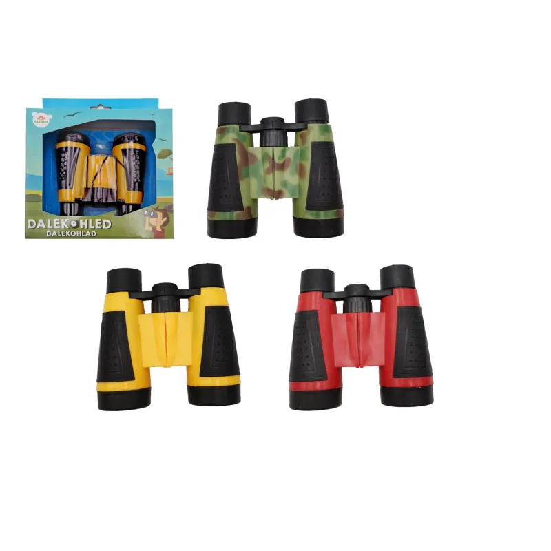 Teddies Ďalekohľad plast 9cm 3 farby v krabičke 16x19x5cm
