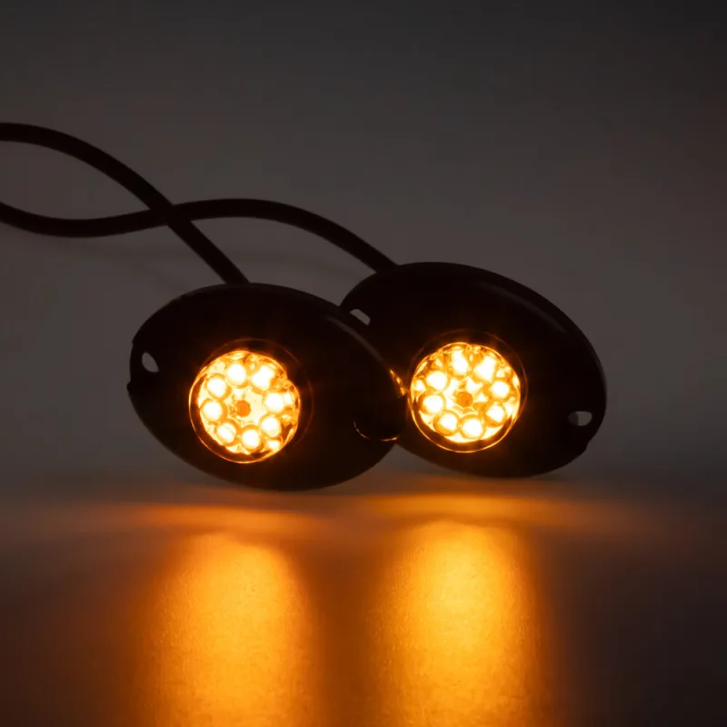 2x PROFI výstražné LED světlo vnější oranžové, 12-24V, ECE R65 kf315-2A