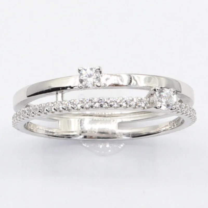 Strieborný prsteň s kameňom KA R3309, 58