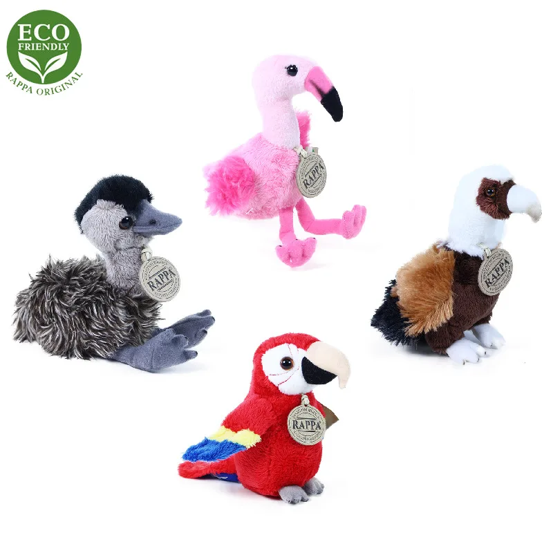Rappa Plyšový vták exotický 15 cm ECO-FRIENDLY
