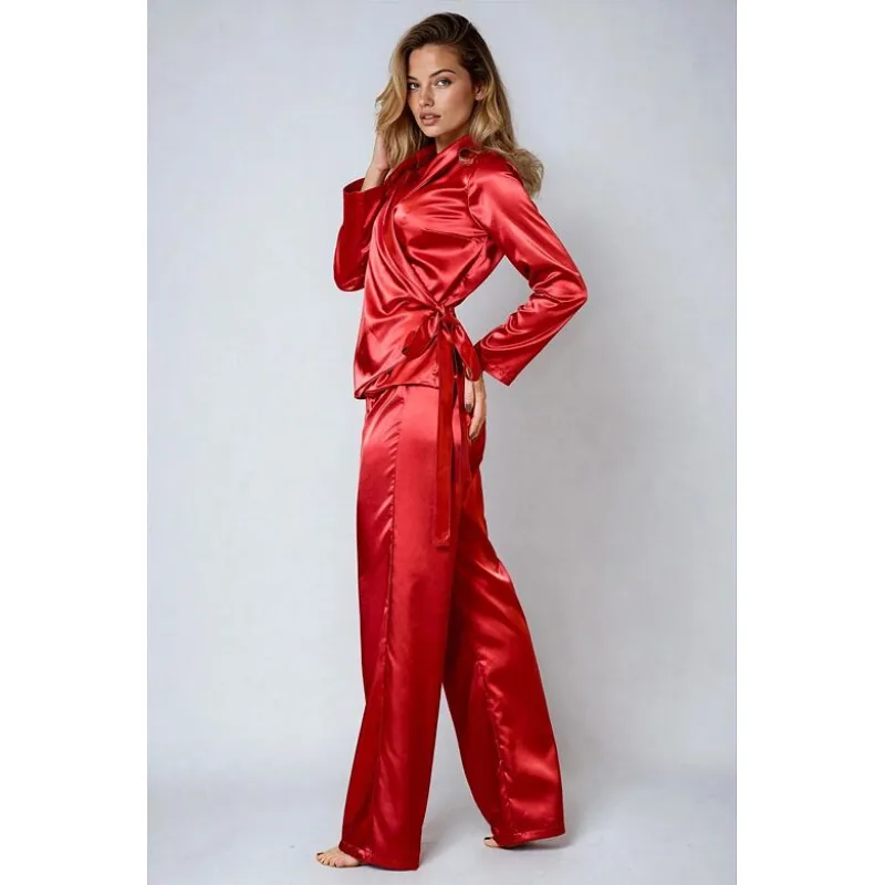 Saténový komplet Rawa vínový S