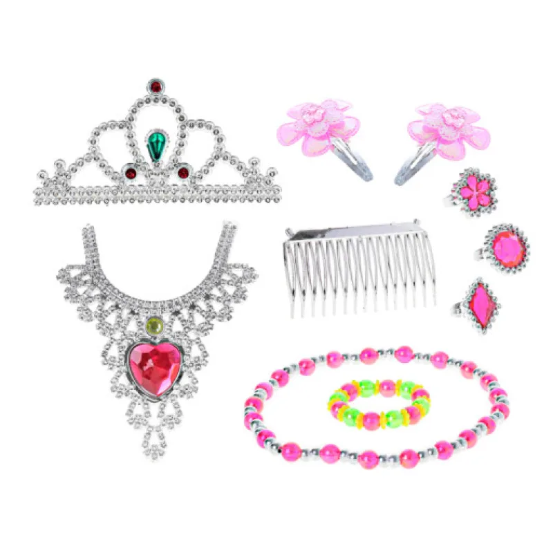 Sada krásy pro princeznu s korunkou, náramkem a příslušenstvím