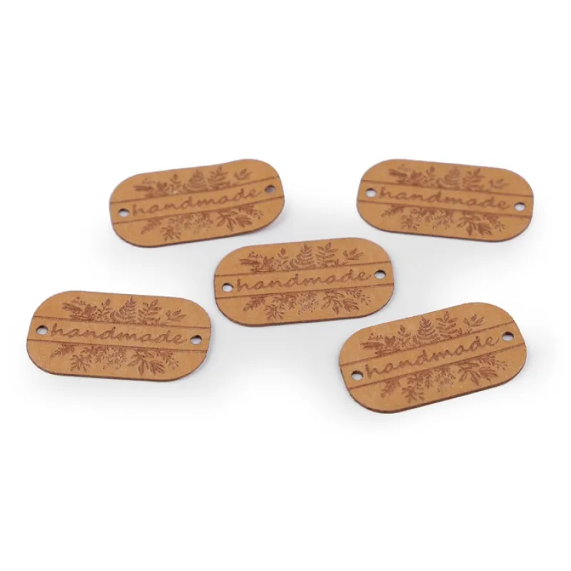 Ceduľka Hand made oválna z prateľného papiera