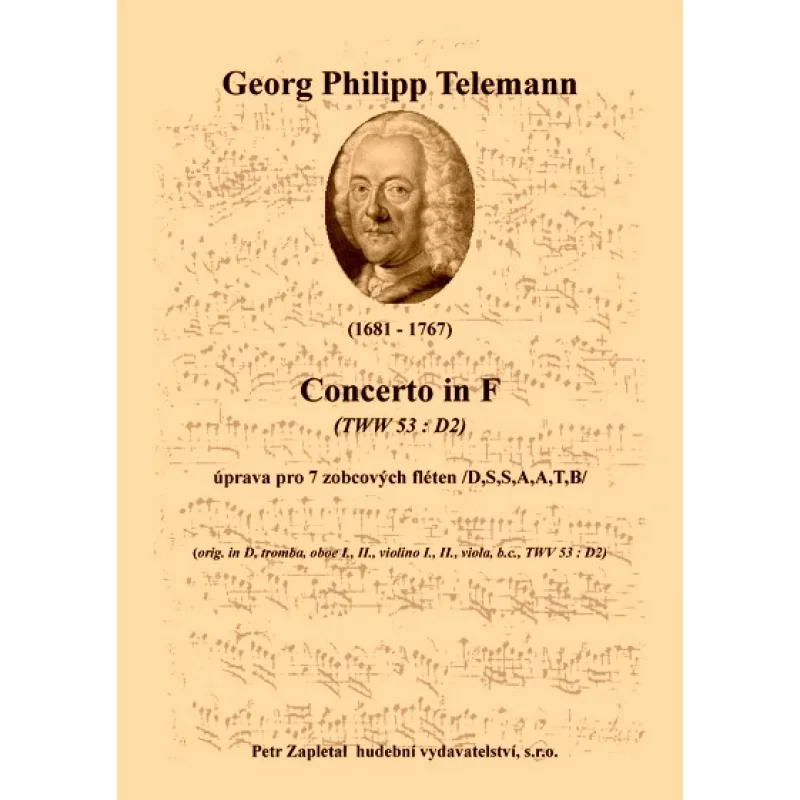 NotaNota Concerto in F (TWV 53 : D2) - úprava