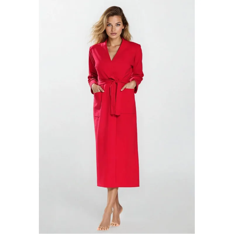 Bavlnený župan Melissa červený XL