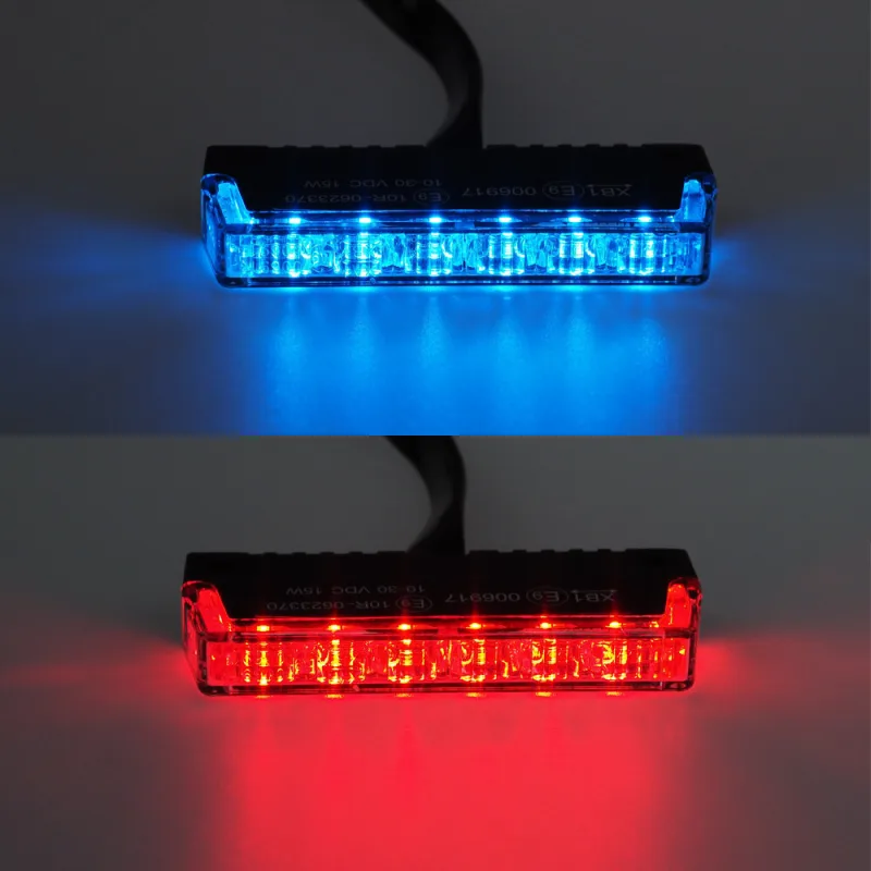 PROFI SLIM výstražné LED světlo vnější, do mřížky, červeno-modré, 12-24V, ECE R10 911-NR7RB