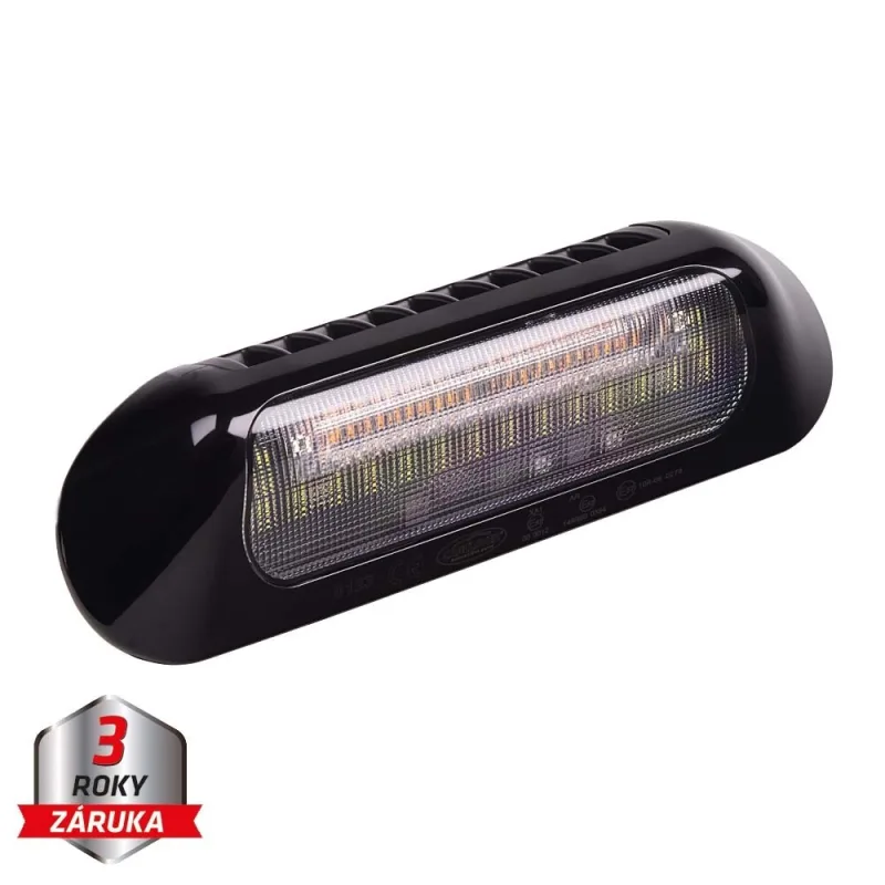 LED světlo nástěnné s výstražným světlem, černé, 48W, ECE R65 wl-B035