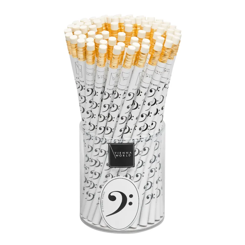 Vienna World Tužka s gumou - basový klíč (bílá)