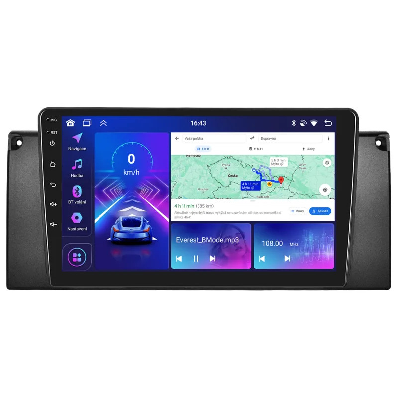 Bmode 2DIN autorádio BEX14 Android, BMW E39 / X5 E53 BEX-UN06M/A7458