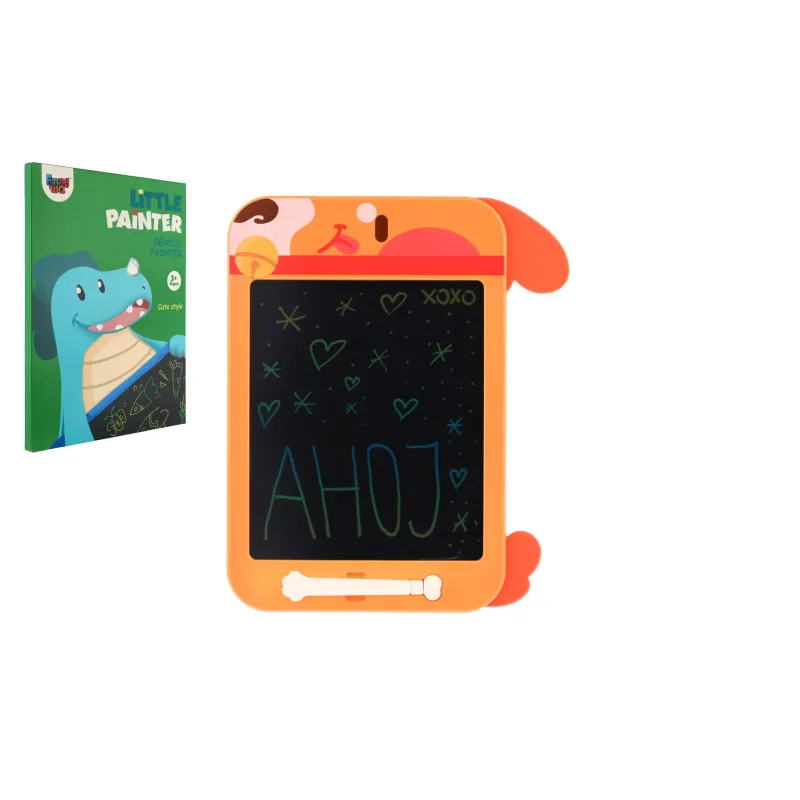 Teddies Tabuľa kresliaca plastová 19,5x29cm oranžová v krabici 25x34cm