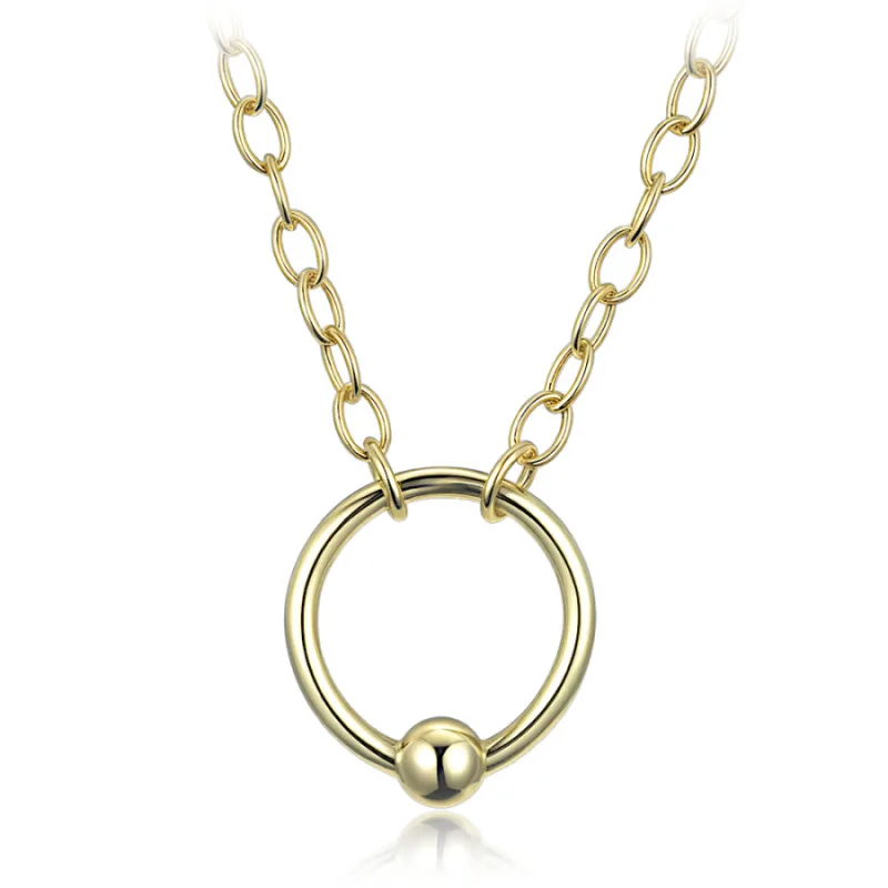 Elegantný pozlátený strieborný náhrdelník MINET JMAS0326GN46