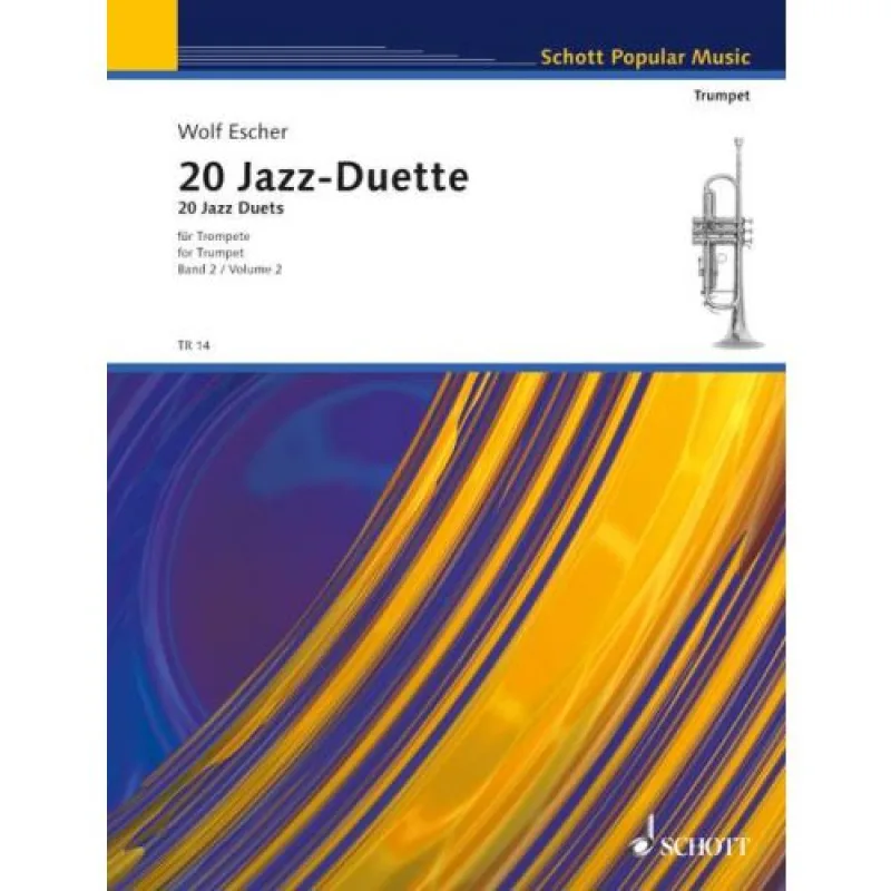 Schott Music 20 Jazz Duets for trumpet 2 + audio online