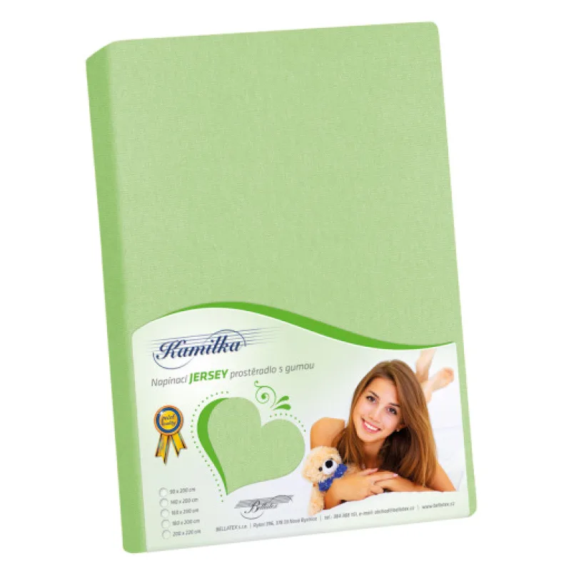 Bellatex Prostěradlo jersey, jarní zeleň - 220x200 cm