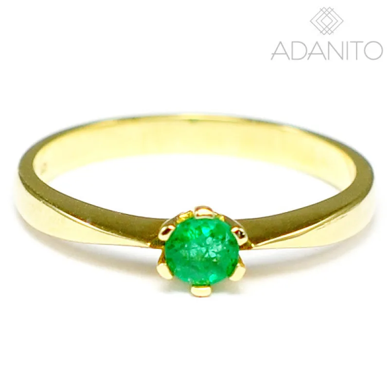 Zlatý smaragdový prsteň ADANITO ZSU680