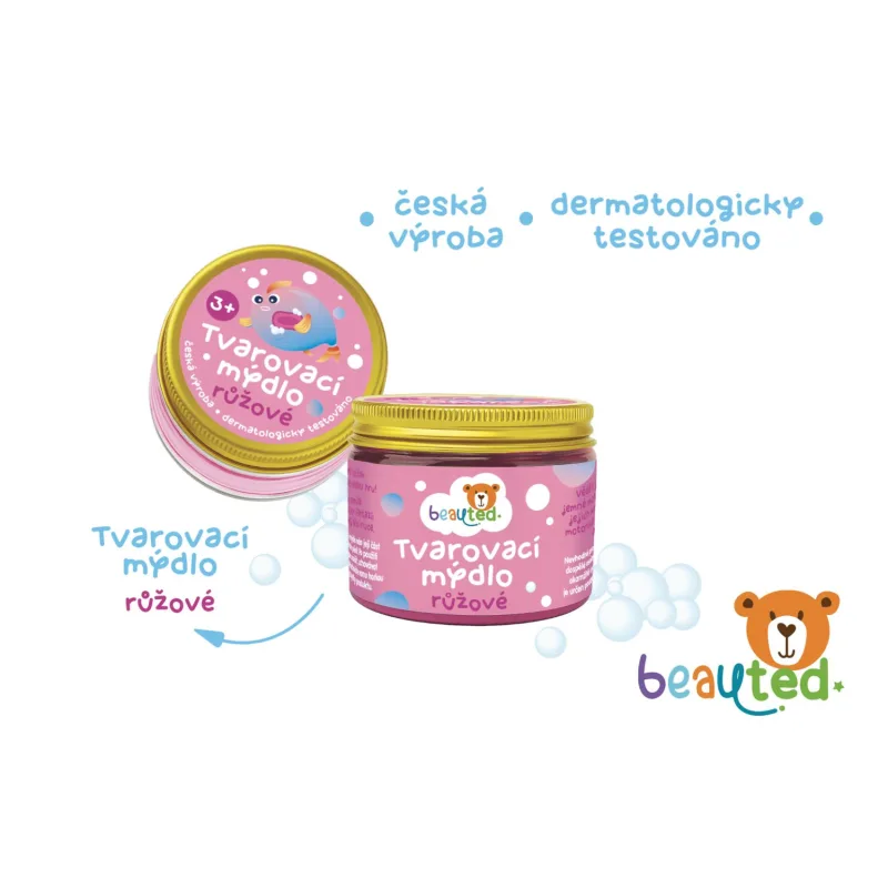 beauted Tvarovací mýdlo růžové beauted v uzavíratelné dóze