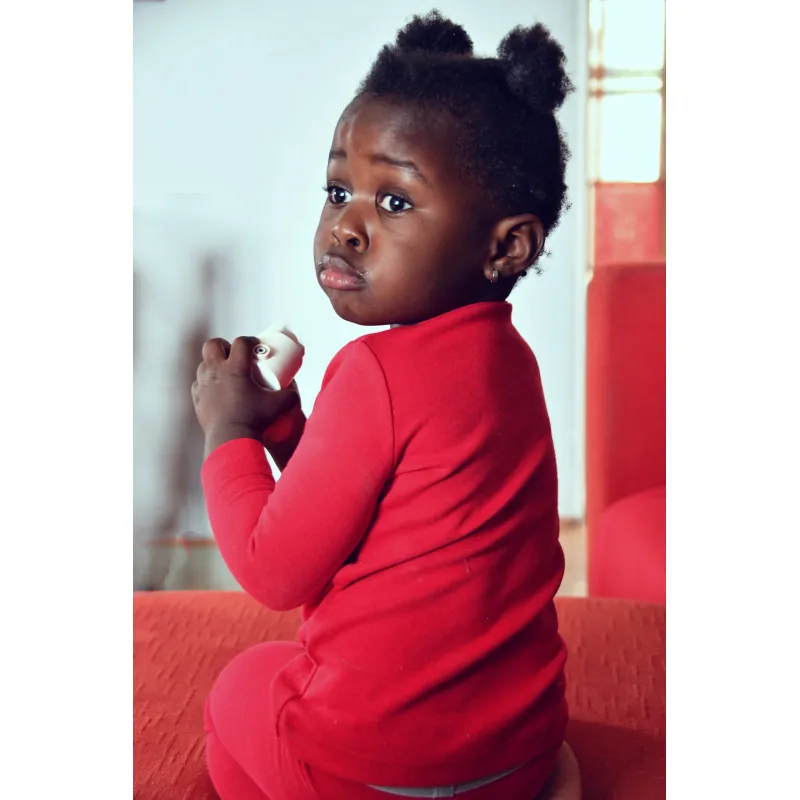 Detský termo nátelník - tričko s dlhým rukávom veľ. 86 až 104 - červená, 86-92