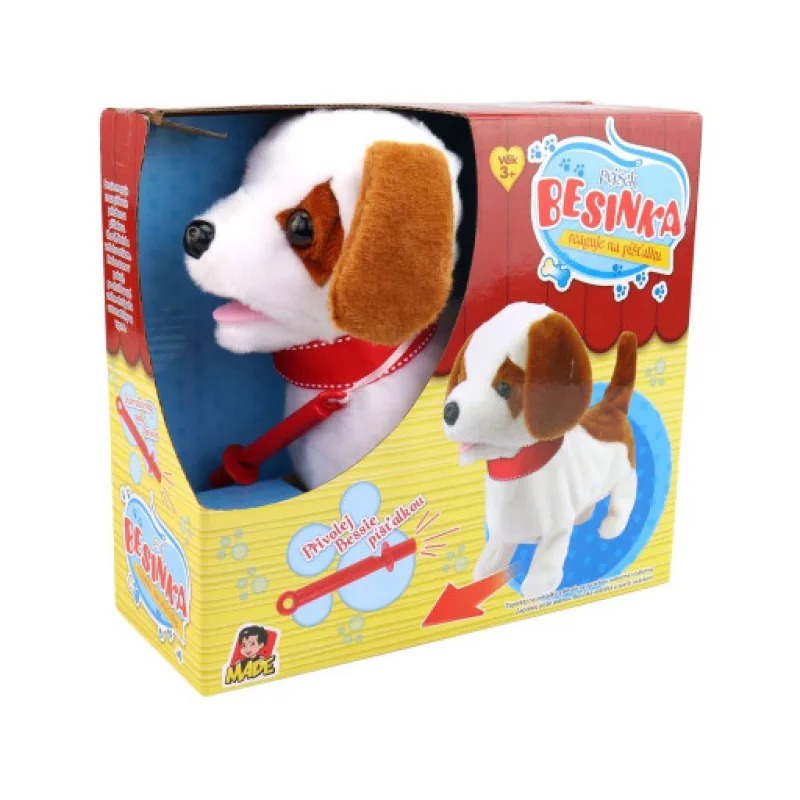 Made pejsek Besinka s píšťalkou