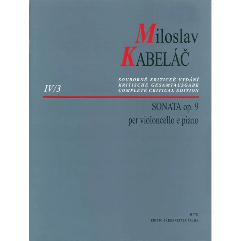 Bärenreiter Sonáta pro violoncello a klavír op. 9