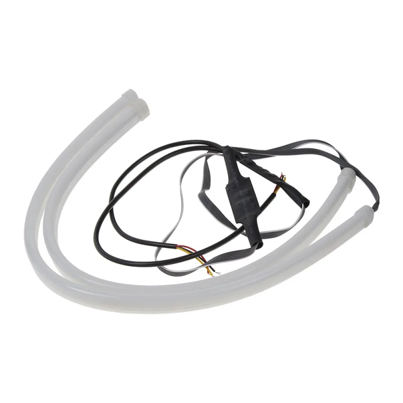 LED pásek, dynamické blinkry oranžová / poziční světla bílá, 45 cm 96un03