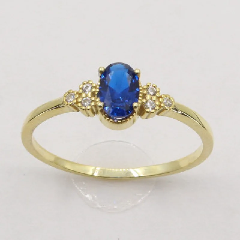 Zlatý prsteň so zirkónmi KA AZ2534BL, 61, 1.40 g