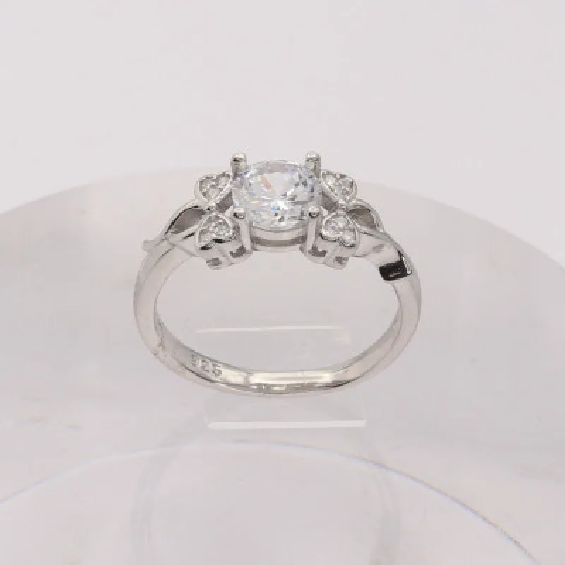 Strieborný prsteň s kameňom KA R2931, 52