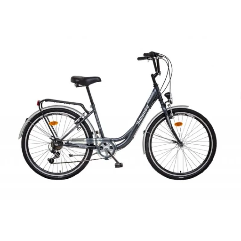 LIBERTY Městské jízdní kolo Avenue 26" 6 spd. 2026 antracitová, Přední vidlice Odpružená