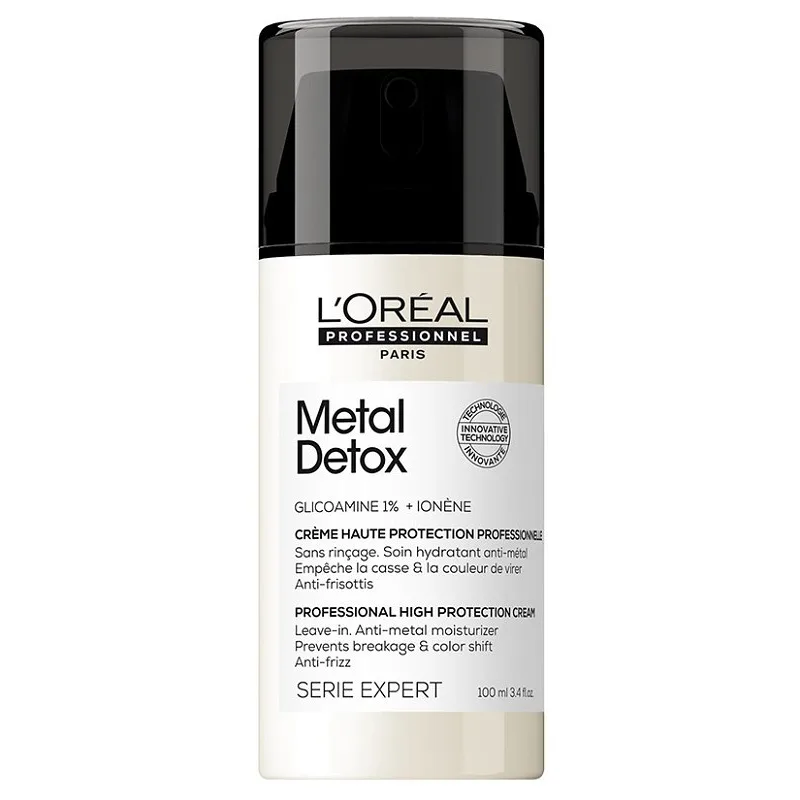 LOREAL Serie Expert Metal Detox High Protection Cream 100ml - ochranný krém pre farebné a poškodené vlasy