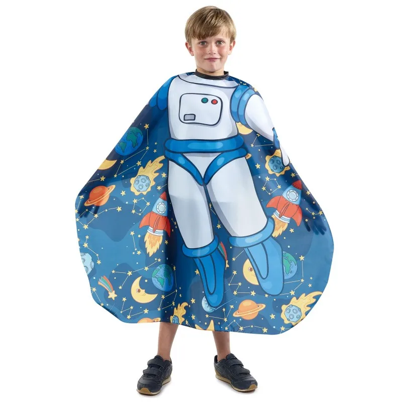 SIBEL Cutting Cape Detská kadernícka pláštenka modrá - kozmonaut