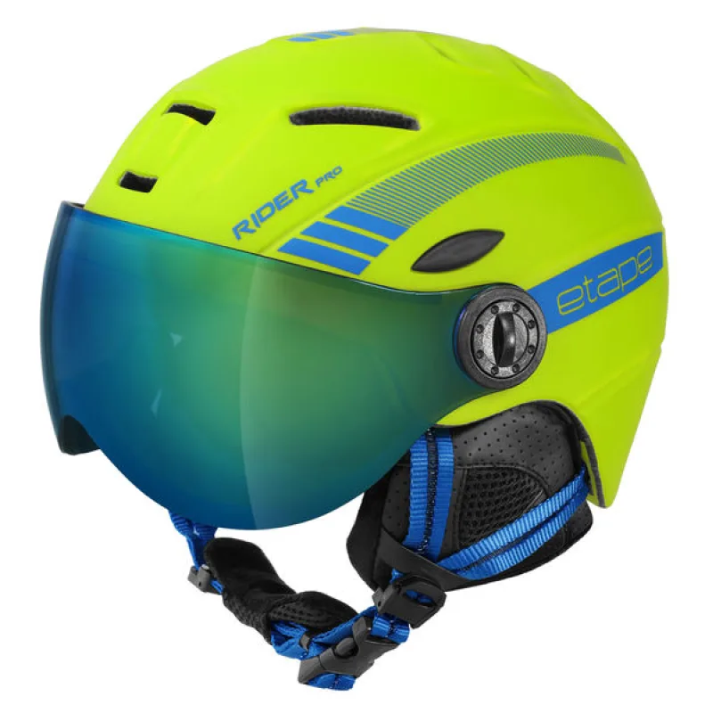 Dětská sjezdová helma Etape RIDER PRO limeta/modrá mat