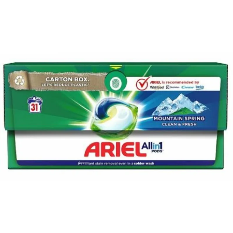 Ariel Mountain Spring gélové kapsule na pranie 31ks