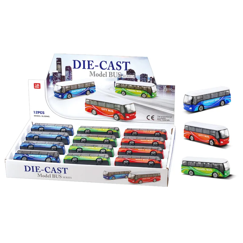 Wiky Autobus kov/plast 9cm na voľný chod 3 druhy