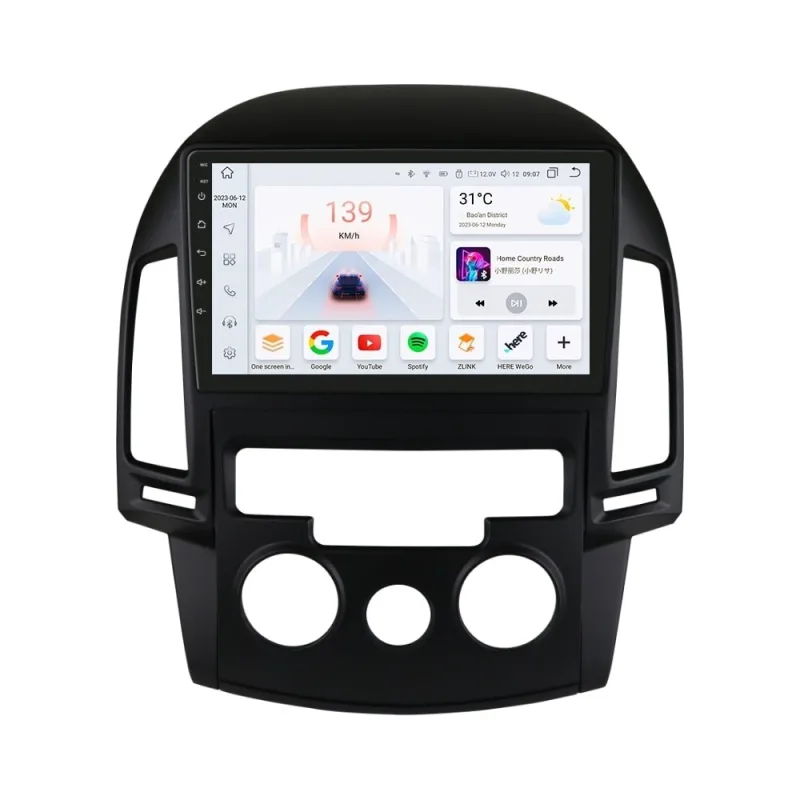 HIZPO KXI309001 Autorádio 9" Android pro Hyundai i30 - manuální klimatizace Model: S9004 (4+32GB) CHR729_VAR